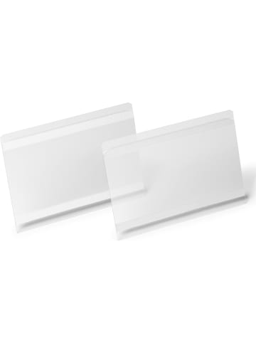 Durable Etikettentasche A5 quer HardCover selbstklebend transparent Packung mit 10 Stück