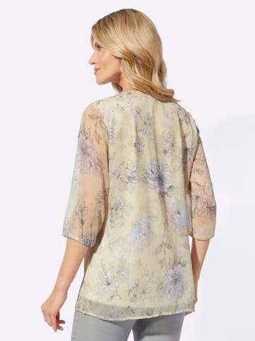 Sieh an! Tunikabluse in sand-hortensie-bedruckt