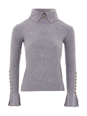 caissa Strickpullover in Grau Melange