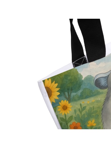 Mr. & Mrs. Panda Shopper Tasche Chinchilla Blume Design ohne Spruch in Weiß