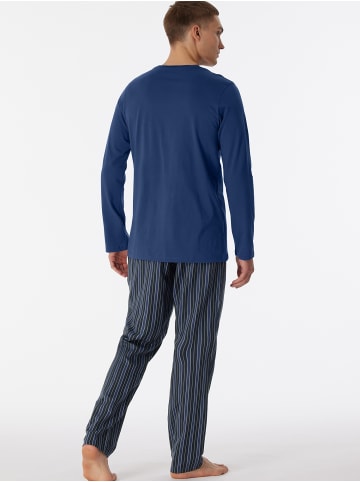 Schiesser Pyjama Selected Premium in Dunkelblau