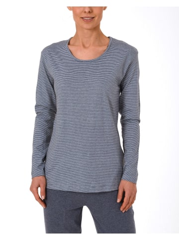 NORMANN Shirt Oberteil langarm Mix & Match Streifendesign - 17553 in Blau