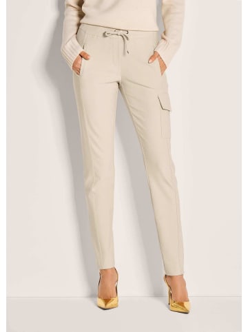 MADELEINE Cargo-Jerseyhose mit Kordelzug in perlweiß