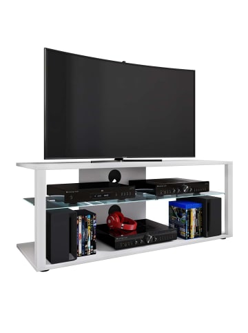 ebuy24 TV Tisch FolasL 11 Weiß 115 x 41 cm