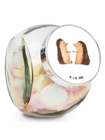 Mr. & Mrs. Panda Bonbonglas Igel Liebe ohne Spruch in Weiß