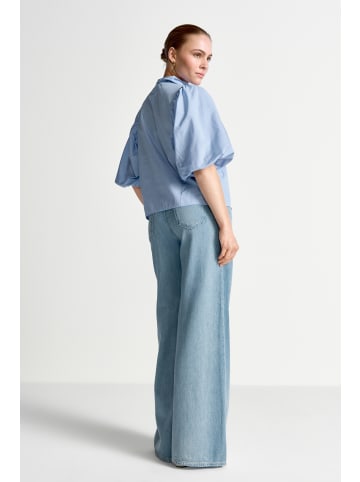 Rich & Royal Bluse in blau weiß
