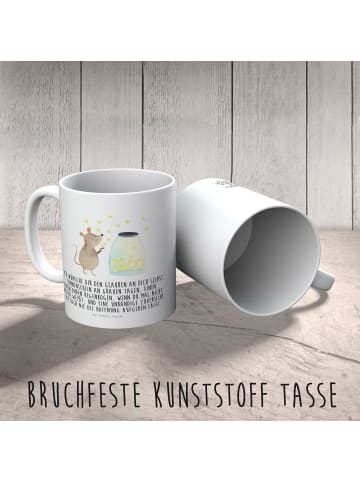 Mr. & Mrs. Panda Kindertasse Maus Sterne mit Spruch in Weiß