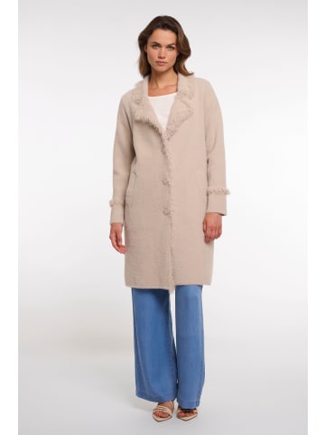 RINO&PELLE Single Breasted Coat Stone in Stone