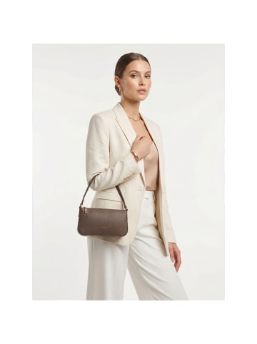 Lazarotti Bologna Leather Pochette Schultertasche Leder 22 cm in taupe