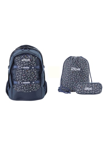 2Be 3er Set Schulrucksack Navy Blue in Navy Blue