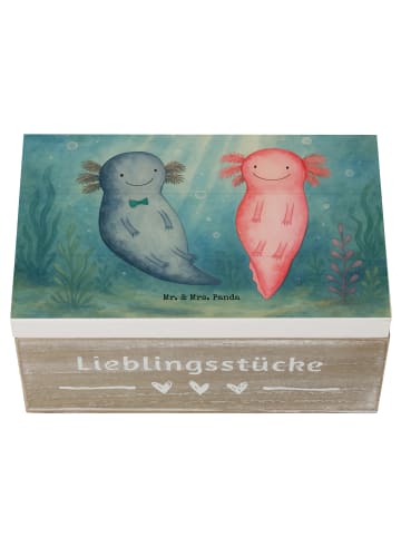 Mr. & Mrs. Panda Box Axolotl Liebe Design ohne Spruch in Weiß