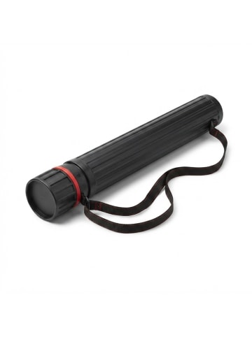 relaxdays Posterrolle in Rot/Schwarz - (H)77,5—135 x Ø 10,5 cm