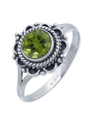 mantraroma 925er Silber - Ringe mit Peridot facettiert