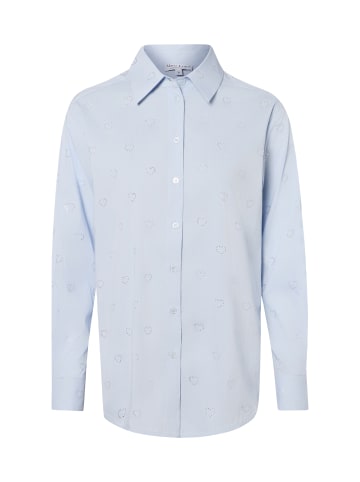 Marie Lund Bluse in hellblau silber - 0001