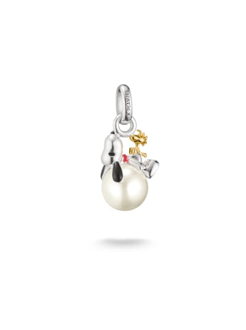 Thomas Sabo Charm-Anhänger Mit Perle Snoopy & Woodstock Santa Edition Peanuts Connect in silber, gold, bunt