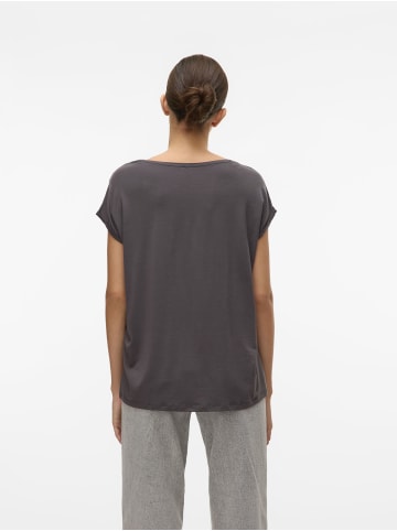 Vero Moda 2er-Pack T-Shirt Einfarbiges Stretch Oberteil in Anthrazit