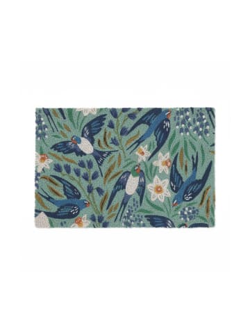 relaxdays Kokos-Fußmatte "Schwalben" in Bunt - (B)60 x (T)40 cm