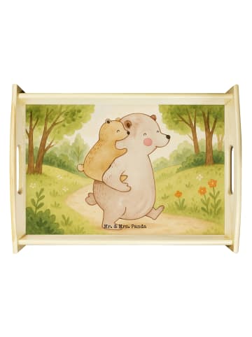 Mr. & Mrs. Panda Servier Tablett Papa Bär Design ohne Spruch in Weiß