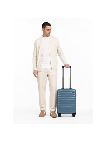 BRIC`s Nausicaa 4 Rollen Kabinentrolley 55 cm mit Dehnfalte grey blue