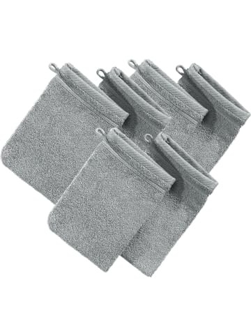 Erwin Müller Frottier Waschhandschuh 6er-Pack Heidelberg in hellgrau