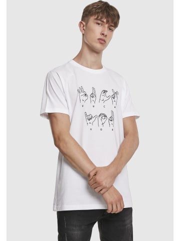 Mister Tee Mister Tee Herren FU Sign Language Tee in white