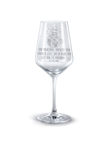 Mr. & Mrs. Panda Bordeauxglas Nachtfalter Schaumbad mit Spruch in Transparent
