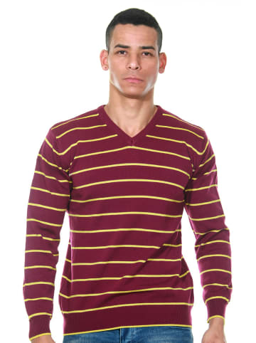 FIOCEO Pullover in purple/gelb