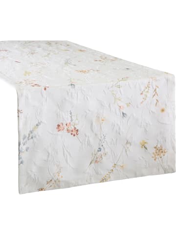 Sander Baumwolle, Jacquard Tischläufer Flam in creme