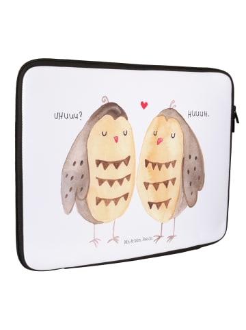 Mr. & Mrs. Panda Notebook Tasche Eulen Liebe ohne Spruch in Weiß