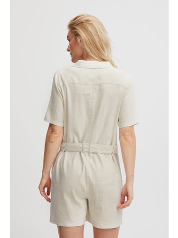 PULZ Jeans Jumpsuit PZLUCA Jumpsuit - 50207381  Jumpsuit aus Leinenmix in Beige