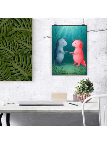 Mr. & Mrs. Panda Bild Axolotl Liebe Design ohne Spruch in Weiß