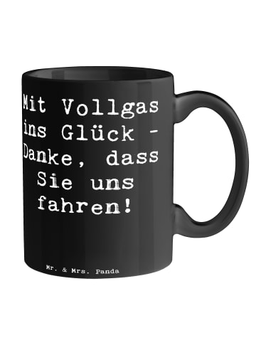 Mr. & Mrs. Panda Tasse Chauffeur Glück mit Spruch in Schwarz