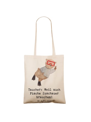 Mr. & Mrs. Panda Schultasche Tauchen Zuschauer mit Spruch in Creme