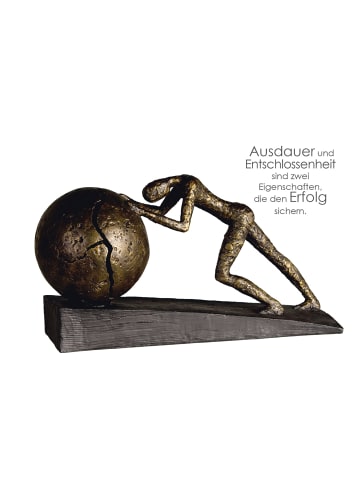 GILDE Skulptur "Heavy Ball" in Bronze - H. 21,5 cm - B. 37 cm