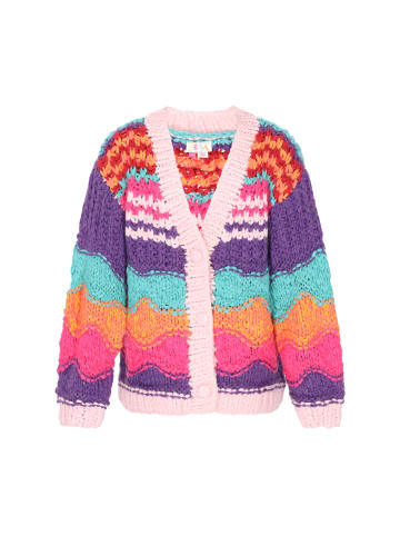 IZIA Cardigan in pink multicolor