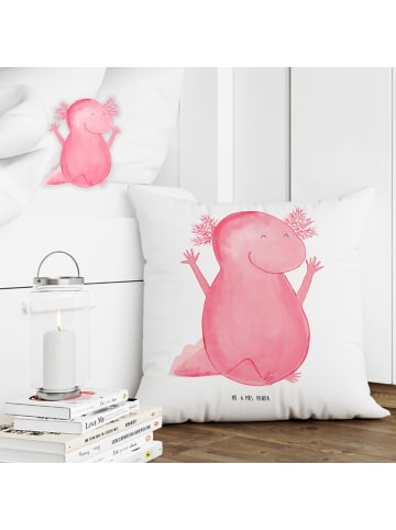 Mr. & Mrs. Panda Kopfkissen Axolotl Hurra ohne Spruch in Weiß