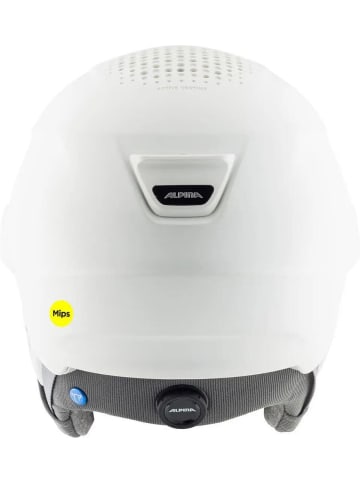 Alpina Skihelm mit Visier in weiss