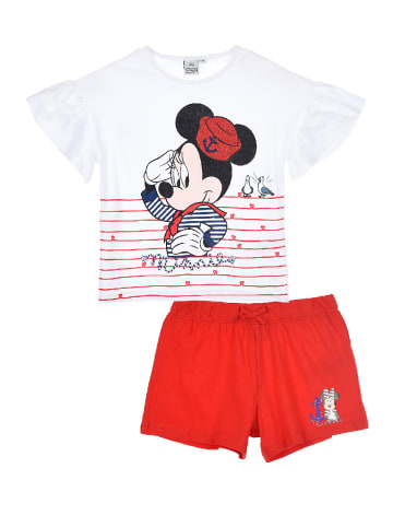 Disney Minnie Mouse 2tlg. Outfit: Sommer-Set T-Shirt und Short in Mehrfarbig