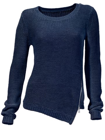 Heine Rundhals-Pullover in blau