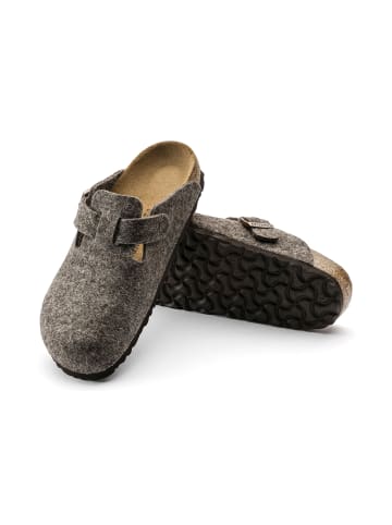 Birkenstock Clogs Boston Wool Felt in Braun