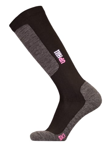 UphillSport Ski-Socken HALLA in Black with pink