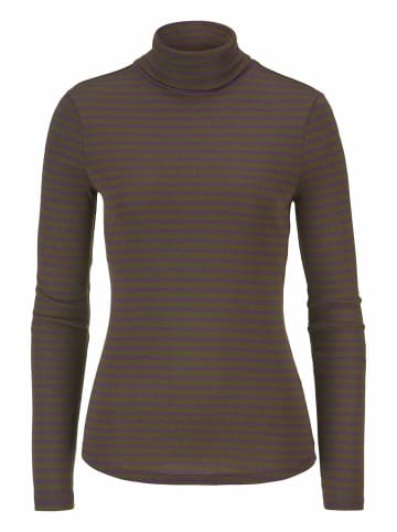 Hessnatur Streifen Softrib in vintage oliv
