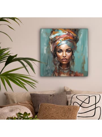 MuchoWow Leinwand Bilder Abstraktes Porträt