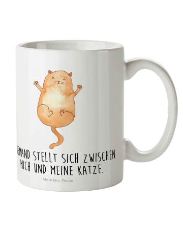 Mr. & Mrs. Panda Kindertasse Katze Umarmen mit Spruch in Weiß