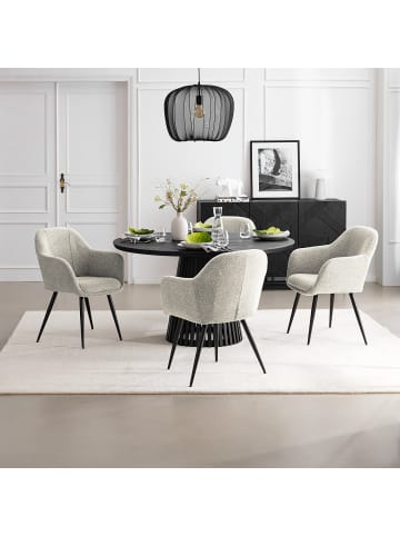 home24 home24 Polsterstuhl 2er-Set im modern Stil in Beige