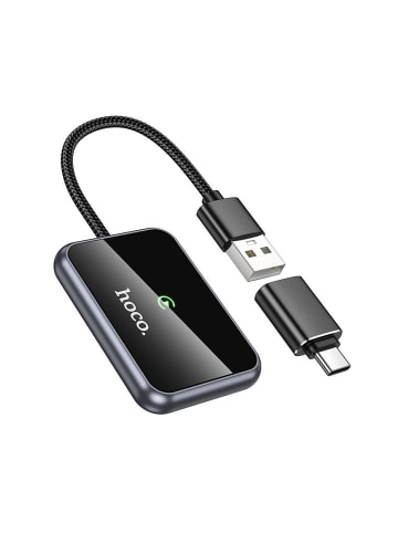 HOCO CarPlay Adapter kabellos USB-A/C Plug & Play schwarz