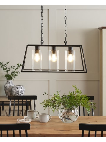 Beliani Pendelleuchten MUGER in Schwarz - (W) 60 x (H) 117 x (L) 25 cm