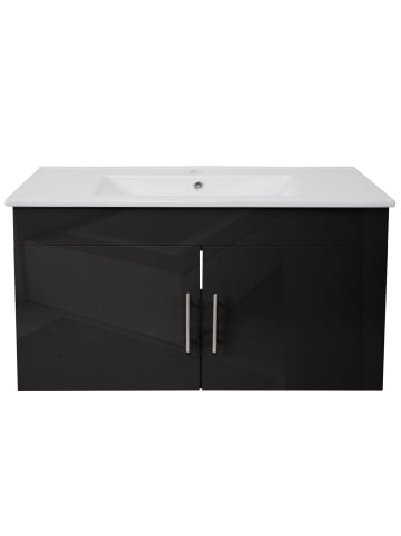 MCW Waschbecken mit Unterschrank D16, Schwarz