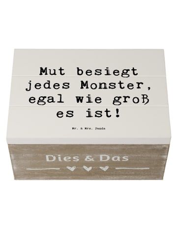 Mr. & Mrs. Panda Box Spruch Ängste vor Monstern besiegen mit Spruch in Weiß