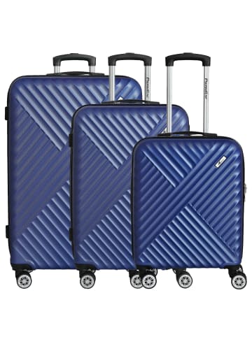 Paradise by CHECK.IN Kingston - 4-Rollen-Trolley Set 3tlg. (lila) in blau